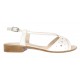 Sandale dama albe din piele naturala  - S36A
