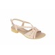 Sandale dama bej din piele naturala, platforme de 2cm - S36BEJ