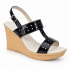 Sandale dama negre din piele naturala lacuita cu platforma 9 cm S46N2L