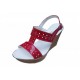 Sandale dama rosii din piele naturala cu platforma de 8cm S46ROSULAC