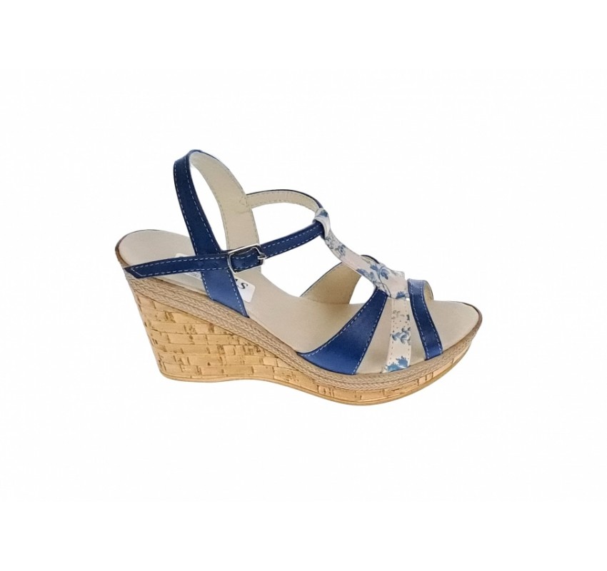 Sandale dama, din piele naturala, Toc 8 cm, Albastru, Color, S47BL1 Sandale dama, din piele naturala, Toc 8 cm, Albastru, Color, S47BL1