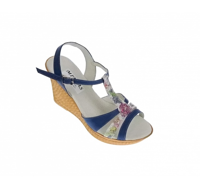 Sandale dama, din piele naturala, Toc 8 cm, Albastru, Color 2, S47BL2