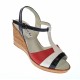 Sandale dama, din piele naturala, Platforme 8cm, negru-alb-rosu, piele box - S47NARBOX Sandale dama, din piele naturala, Platforme 8cm, negru-alb-rosu, piele box - S47NARBOX