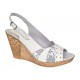 Sandale dama din piele naturala cu platforme de 10cm Alb Color S47XACOL