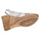Sandale dama din piele naturala cu platforme de 10cm Alb Color S47XACOL