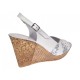 Sandale dama din piele naturala cu platforme de 10cm Alb Color S47XACOL
