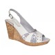 Sandale dama din piele naturala cu platforme de 10cm Alb Color S47XACOL