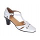 Sandale dama albe din piele naturala lacuita cu toc de 7cm, Alb - S48ALAC Sandale dama albe din piele naturala lacuita cu toc de 7cm, Alb - S48ALAC