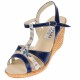 Sandale dama, din piele naturala, Toc 8 cm, Albastru Indigo, S48BLBOX