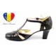 Sandale dama din piele naturala cu toc de 7cm - S48BLEU