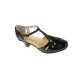 Sandale dama, negre, din piele naturala cu toc de 7cm - S48BOXN