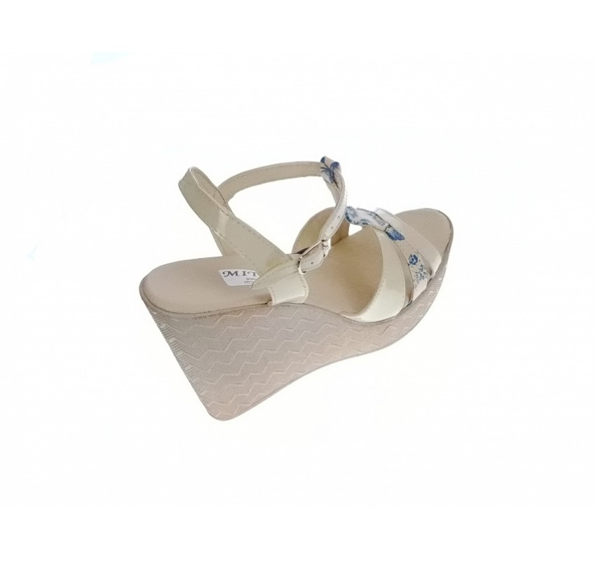 Sandale dama, din piele naturala, Bej - Lac, Color, cu platforme de 11 cm, S49BLCOLOR Sandale dama, din piele naturala, Bej - Lac, Color, cu platforme de 11 cm, S49BLCOLOR