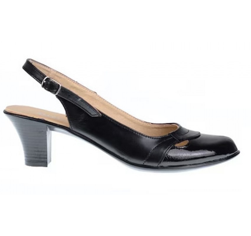 Pantofi dama decupati din piele naturala toc de 5 cm S511NL Pantofi dama decupati din piele naturala toc de 5 cm S511NL