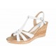 Sandale dama din piele naturala cu platforme Alb Box - S51ABOX