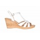 Sandale dama din piele naturala cu platforme Alb Box - S51ABOX
