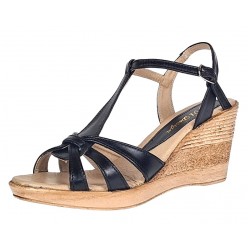 Sandale dama din piele naturala cu platforme negru - S51NBOX