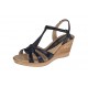 Sandale dama din piele naturala cu platforme negru - S51NBOX
