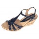 Sandale dama din piele naturala cu platforme negru - S51NBOX