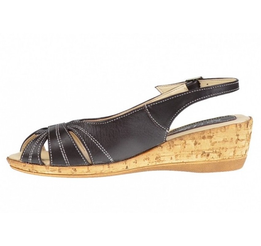 Marimea 36 Sandale dama casual din piele naturala maro S52MA