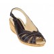 Marimea 36 Sandale dama casual din piele naturala maro S52MA