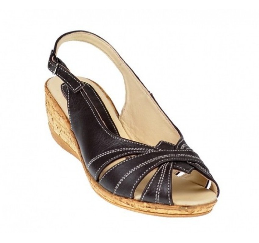 Marimea 36 Sandale dama casual din piele naturala maro S52MA