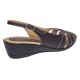 Marimea 38 Sandale dama casual din piele naturala maro S52MN