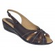 Marimea 38 Sandale dama casual din piele naturala maro S52MN