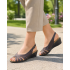 Marimea 38 Sandale dama casual din piele naturala maro S52MN