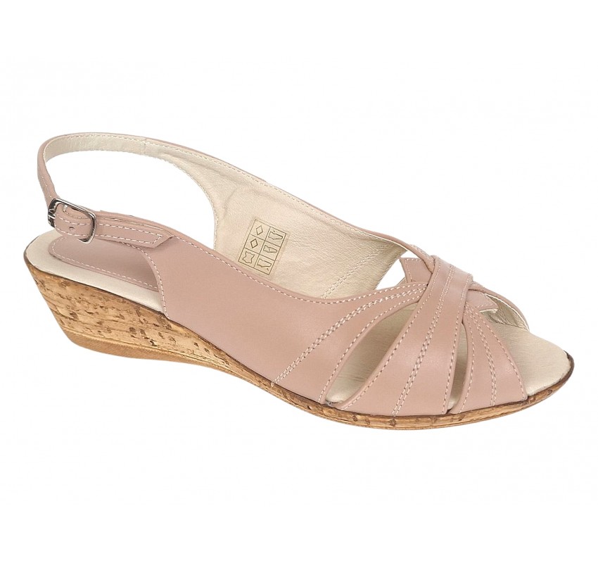 Marimea 39 Sandale dama casual din piele naturala Nude S52NUDE