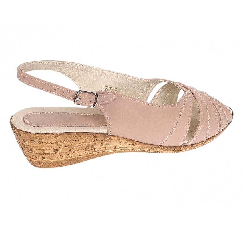 Marimea 39 Sandale dama casual din piele naturala Nude S52NUDE