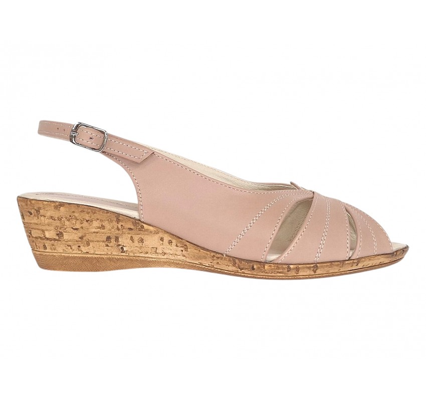 Marimea 39 Sandale dama casual din piele naturala Nude S52NUDE