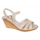 Sandale dama din piele naturala bej box - S5BEJ