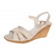 Sandale dama din piele naturala bej box - S5BEJ