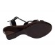 Sandale dama negre din piele naturala cu platforme de 6 cm S5N Sandale dama negre din piele naturala cu platforme de 6 cm S5N