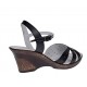 Sandale dama negre din piele naturala cu platforme de 6 cm S5N Sandale dama negre din piele naturala cu platforme de 6 cm S5N
