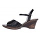 Sandale dama negre din piele naturala cu platforme de 6 cm S5N Sandale dama negre din piele naturala cu platforme de 6 cm S5N