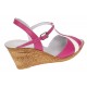 Sandale dama din piele naturala Roz cu Alb - Model cu toc de 7cm S61ROZ Sandale dama din piele naturala Roz cu Alb - Model cu toc de 7cm S61ROZ