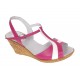 Sandale dama din piele naturala Roz cu Alb - Model cu toc de 7cm S61ROZ Sandale dama din piele naturala Roz cu Alb - Model cu toc de 7cm S61ROZ