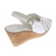 Sandale dama de vara cu platforme de 7 cm, din piele naturala, alba, S64ALBBOX Sandale dama de vara cu platforme de 7 cm, din piele naturala, alba, S64ALBBOX