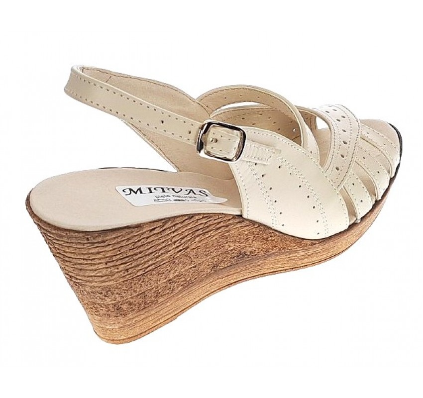 Sandale dama de vara cu platforme de 7 cm, din piele naturala, bej, S64BEJBOX Sandale dama de vara cu platforme de 7 cm, din piele naturala, bej, S64BEJBOX