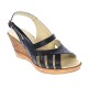 Sandale dama de vara cu platforme de 7 cm, din piele naturala, neagra, S64NBOX Sandale dama de vara cu platforme de 7 cm, din piele naturala, neagra, S64NBOX