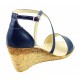 Marimea 36 Sandale dama din piele naturala bleumarin - S7BLU