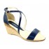 Marimea 36 Sandale dama din piele naturala bleumarin - S7BLU