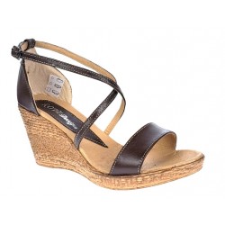 Marimea 38 Sandale dama din piele naturala maro - Made in Romania S7MARO
