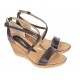 Marimea 38 Sandale dama din piele naturala maro - Made in Romania S7MARO