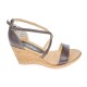Marimea 38 Sandale dama din piele naturala maro - Made in Romania S7MARO