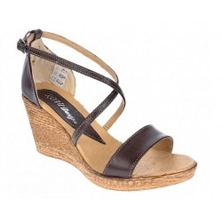Marimea 38 Sandale dama din piele naturala maro - Made in Romania S7MARO