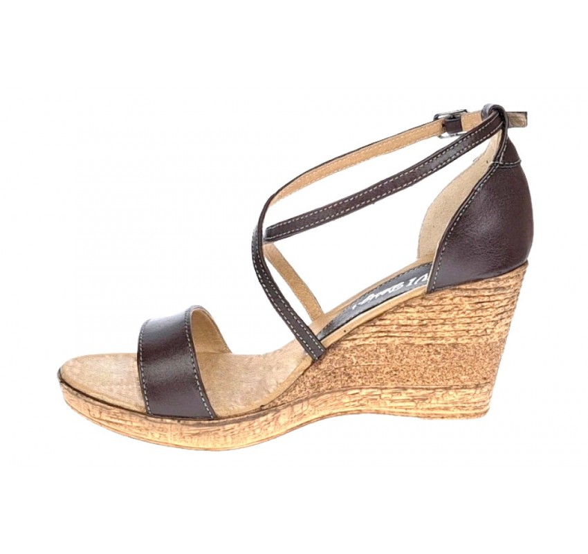 Marimea 38 Sandale dama din piele naturala maro - Made in Romania S7MARO