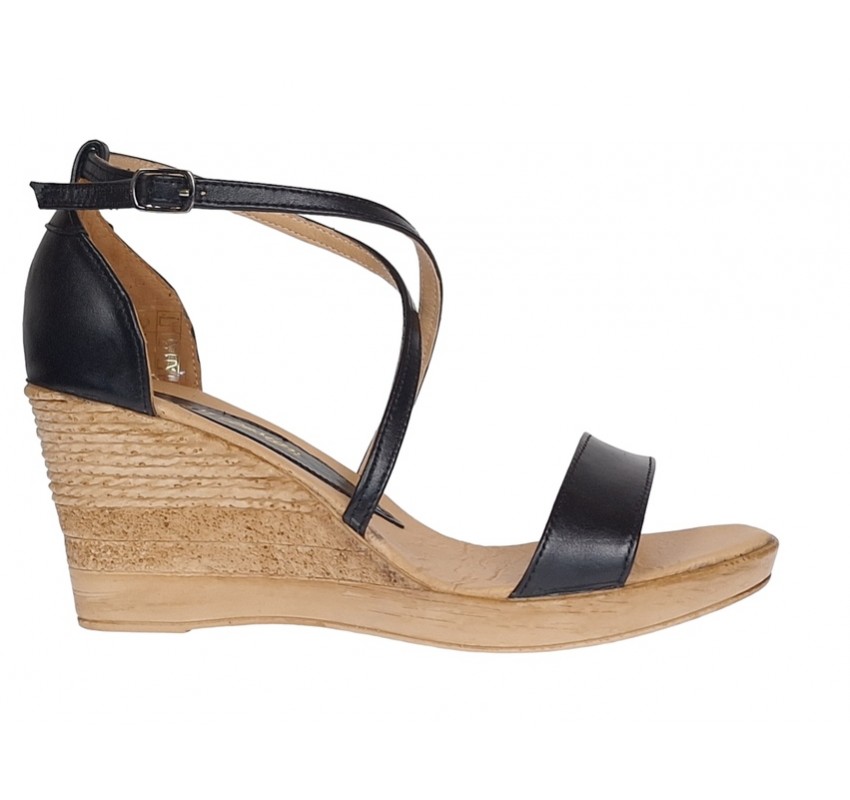 Sandale dama casual elegante din piele naturala Negru S7N2 Sandale dama casual elegante din piele naturala Negru S7N2