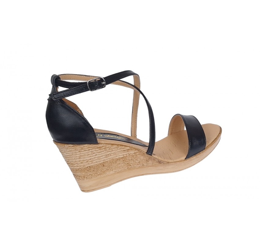 Sandale dama casual elegante din piele naturala Negru S7N2 Sandale dama casual elegante din piele naturala Negru S7N2